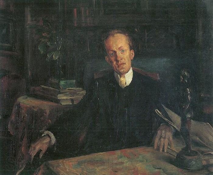 Lovis Corinth Portrait of Gerhart Hauptmann Norge oil painting art